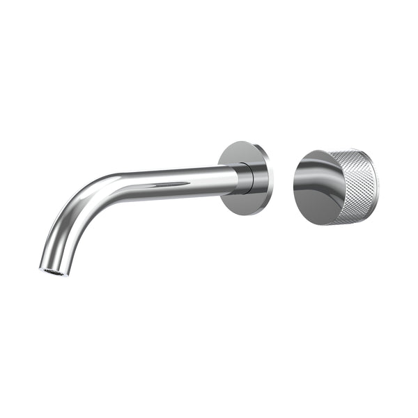 Leggero Wall Basin/Bath Progressive Mixer Set 220 Curved Spout Trim Kit - Chrome