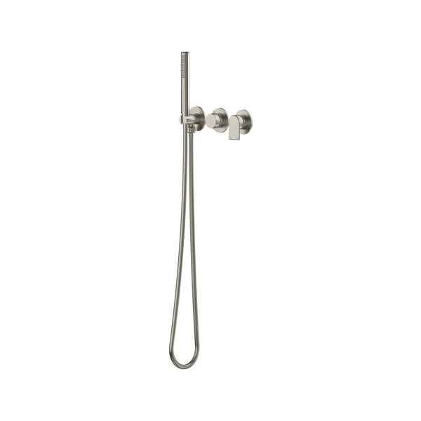 Lekki Wall Mixer with Diverter & Hand Shower Trim Kit - Brushed Nickel [PVD]