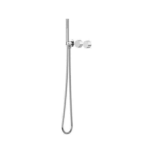 Cahya Wall Progressive Mixer with Diverter & Hand Shower Trim Kit - Chrome