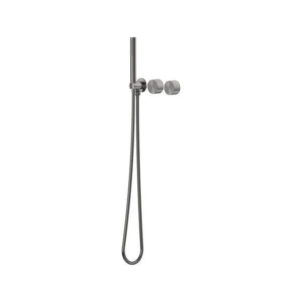 Cahya Wall Progressive Mixer with Diverter & Hand Shower Trim Kit - Gun Metal [PVD]
