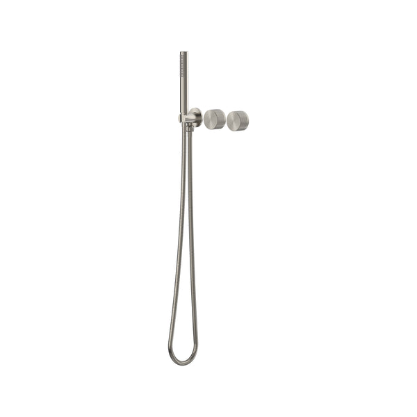 Leggero Wall Progressive Mixer with Diverter & Hand Shower Trim Kit - Brushed Nickel [PVD]