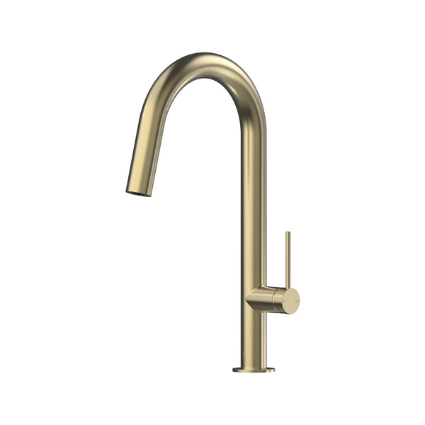 Argia Sink Mixer 200 Curved Spout Lead Free - Brushed Gold [PVD]