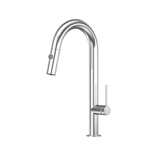 Argia Pull Out Spray Sink Mixer 200 Curved Spout Lead Free - Chrome