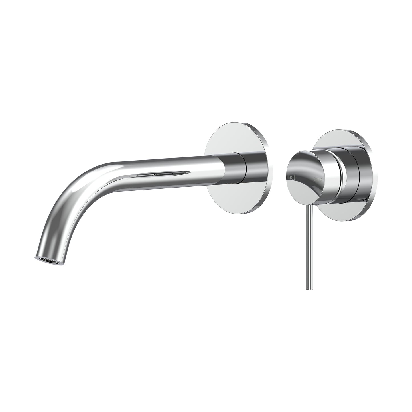 Argia Wall Basin/Bath Mixer Set 220 Curved Spout Lead Free