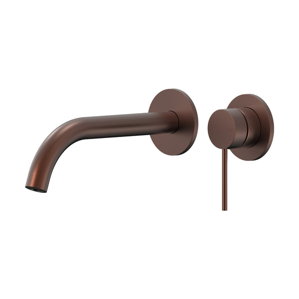 Argia Wall Basin/Bath Mixer Set 220 Curved Spout Lead Free