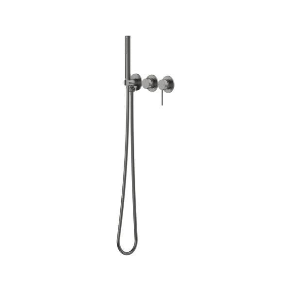 Argia Wall Mixer with Diverter & Hand Shower Lead Free - Gun Metal [PVD]