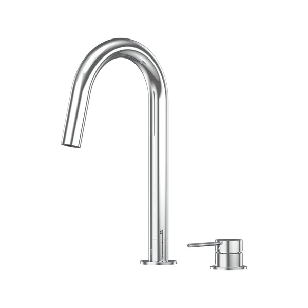 Argia Hob Sink Mixer Set 200 Curved Spout Lead Free - Chrome