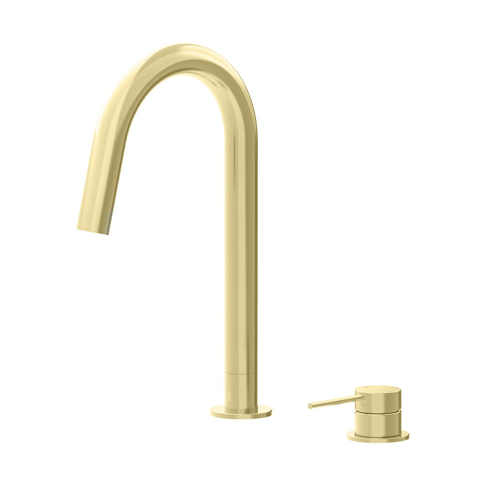 Argia Hob Sink Mixer Set 200 Curved Spout Lead Free