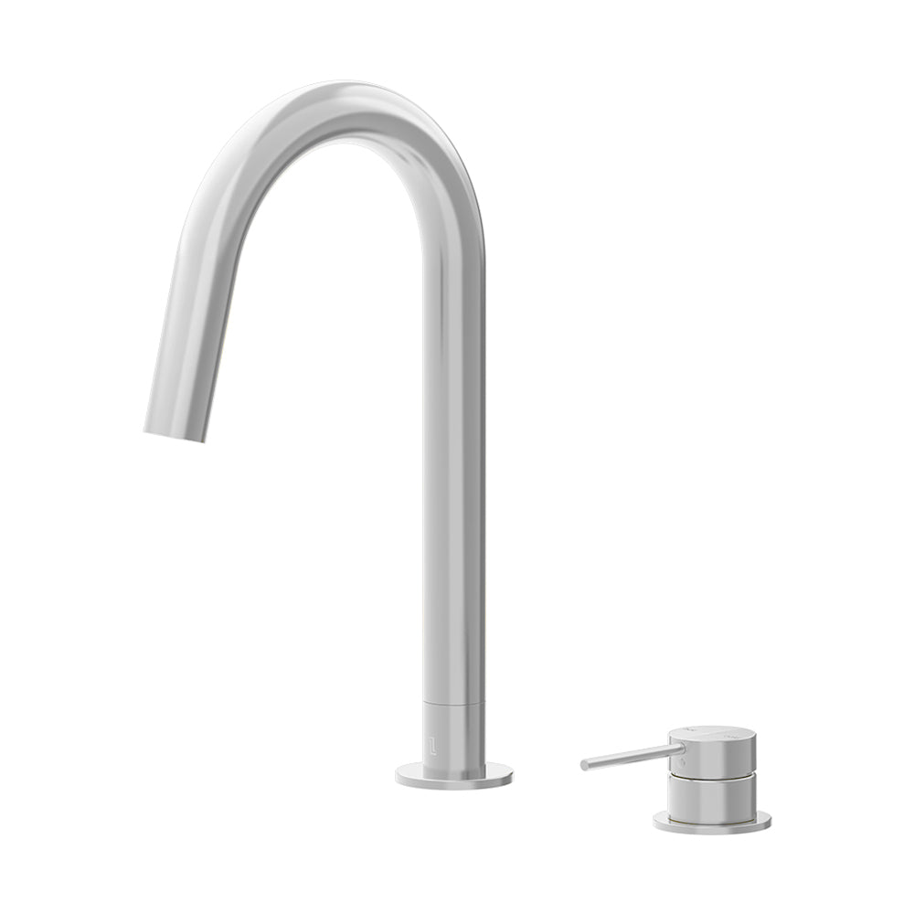 Argia Hob Sink Mixer Set 200 Curved Spout Lead Free