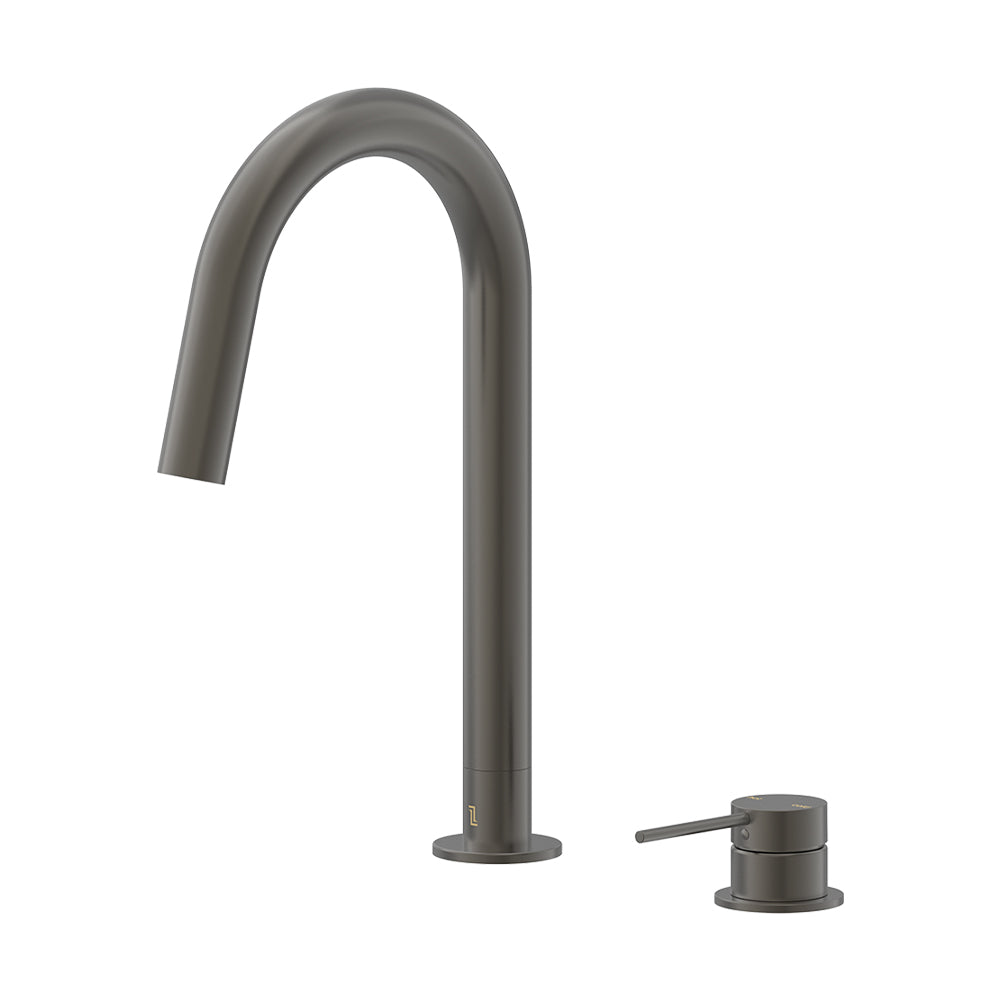 Argia Hob Sink Mixer Set 200 Curved Spout Lead Free