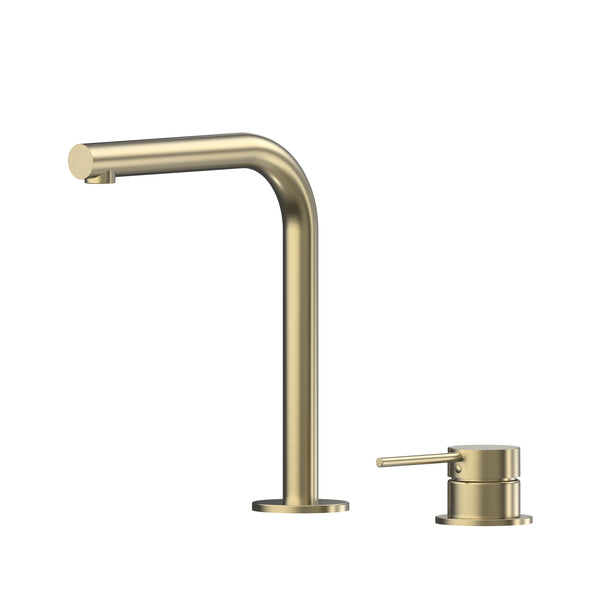 Argia Hob Basin Mixer Set 175 Right Angle Spout Lead Free - Brushed Gold [PVD]