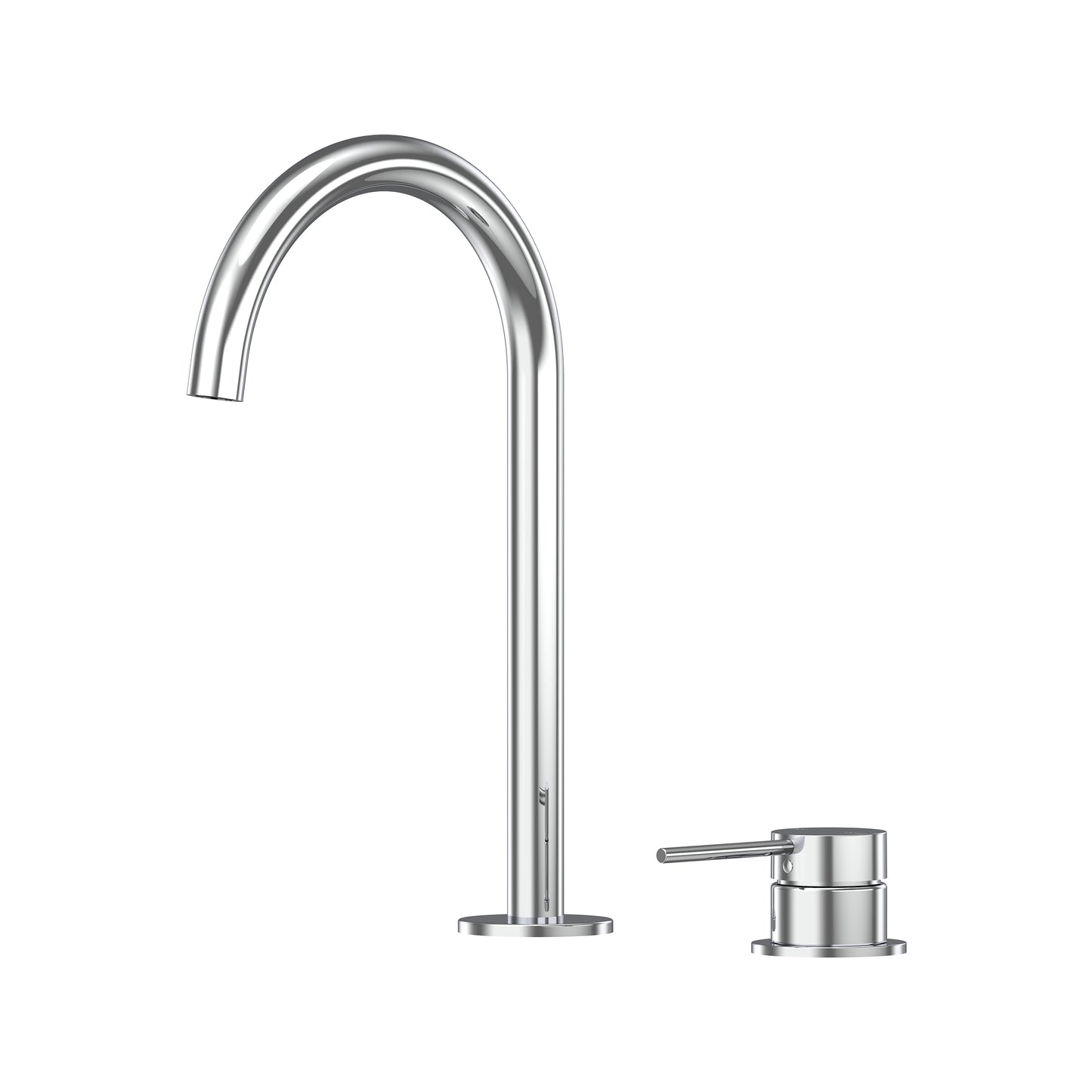 Argia Hob Basin Mixer Set 175 Curved Spout Lead Free