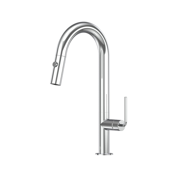 Meira Pull Out Spray Sink Mixer 200 Curved Spout Lead Free - Chrome