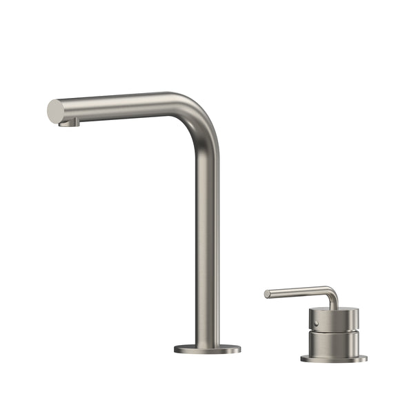 Meira Hob Basin Mixer Set 175 Right Angle Spout Brushed Gold Lead Free - Brushed Nickel [PVD]
