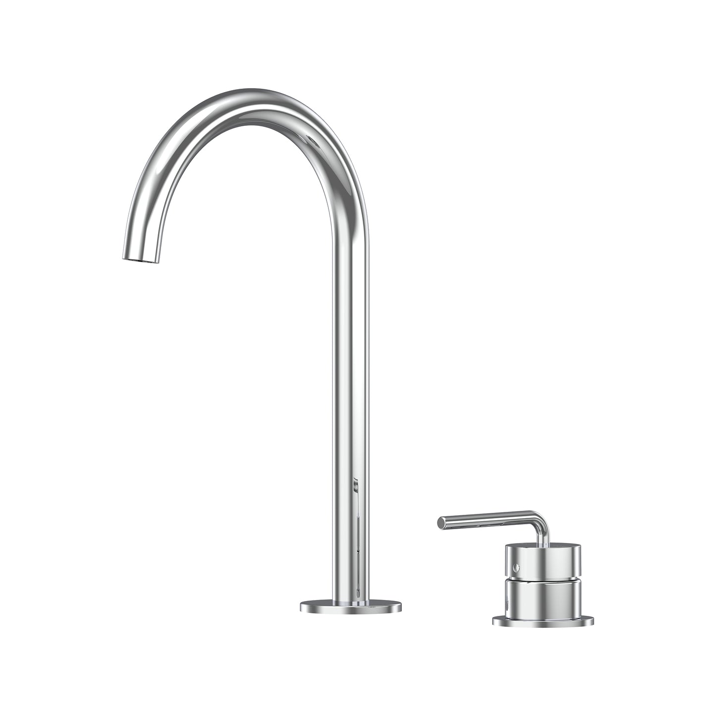 Meira Hob Basin Mixer Set 175 Curved Spout Brushed Gold Lead Free