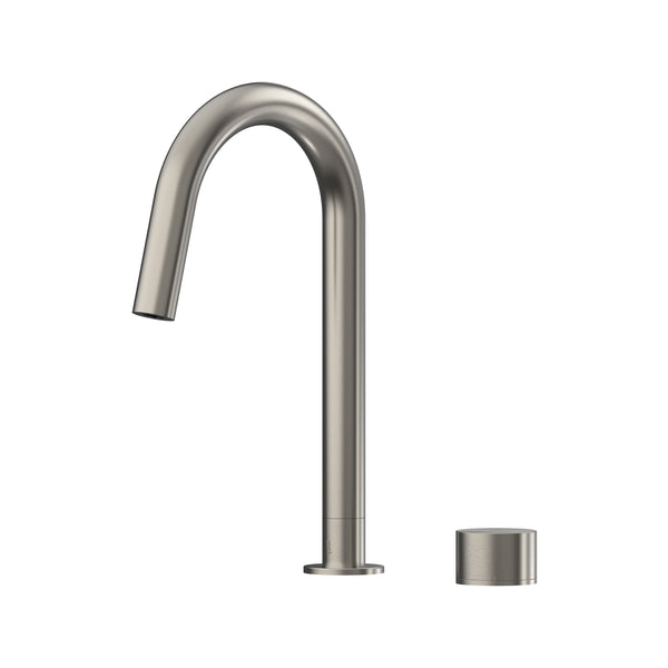 Cahya Hob Progressive Sink Mixer Set 200 Curved Spout Brushed Gold Lead Free - Brushed Nickel [PVD]