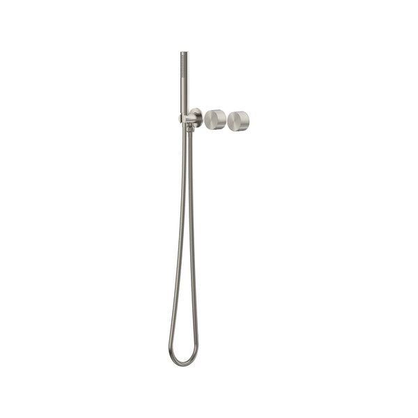 Cahya Wall Progressive Mixer with Diverter & Hand Shower Lead Free - Brushed Nickel [PVD]