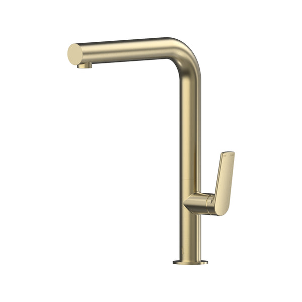 Sereia Sink Mixer 220 Right Angle Spout Lead Free - Brushed Gold [PVD]