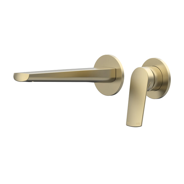 Sereia Wall Basin/Bath Mixer Set 200 Spout Lead Free - Brushed Gold [PVD]