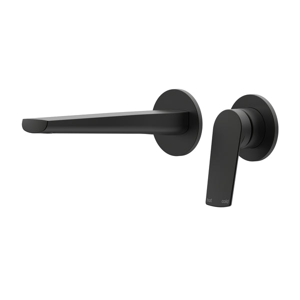 Sereia Wall Basin/Bath Mixer Set 200 Spout Lead Free - Matte Black [Electroplated]