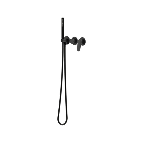 Sereia Wall Mixer with Diverter & Hand Shower Lead Free - Matte Black [Electroplated]
