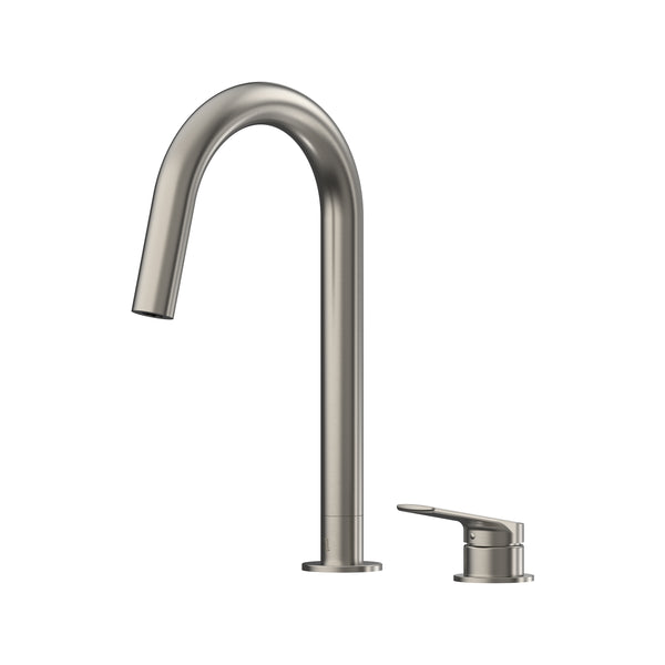 Sereia Hob Sink Mixer Set 200 Curved Spout Lead Free - Brushed Nickel [PVD]