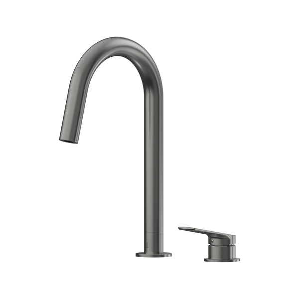 Sereia Hob Sink Mixer Set 200 Curved Spout Lead Free - Gun Metal [PVD]