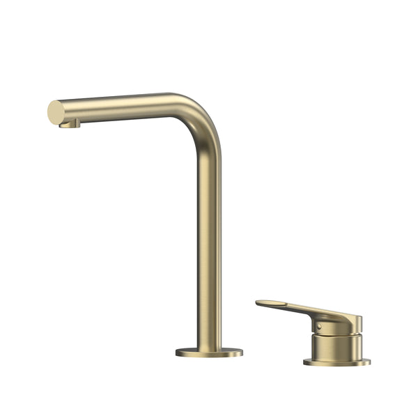 Sereia Hob Basin Mixer Set 175 Right Angle Spout Lead Free - Brushed Gold [PVD]