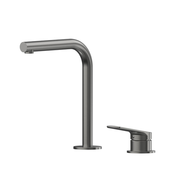 Sereia Hob Basin Mixer Set 175 Right Angle Spout Lead Free - Gun Metal [PVD]