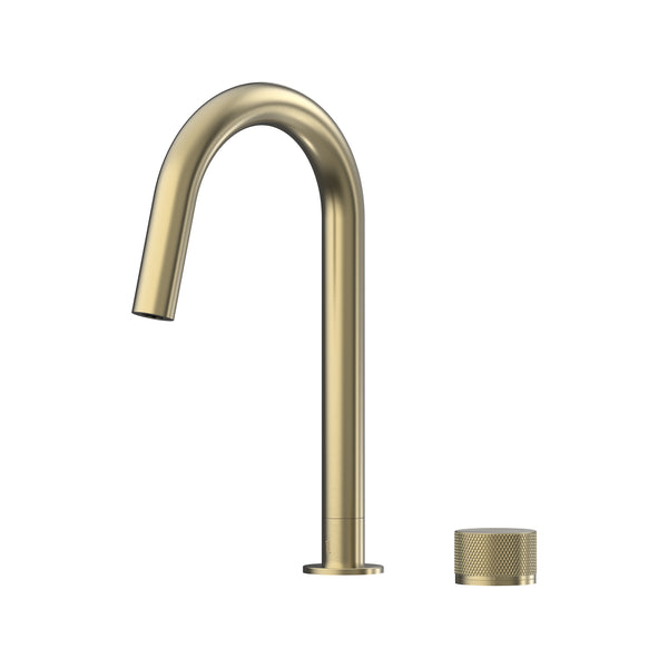 Leggero Hob Progressive Sink Mixer Set 200 Curved Spout Lead Free - Brushed Gold [PVD]