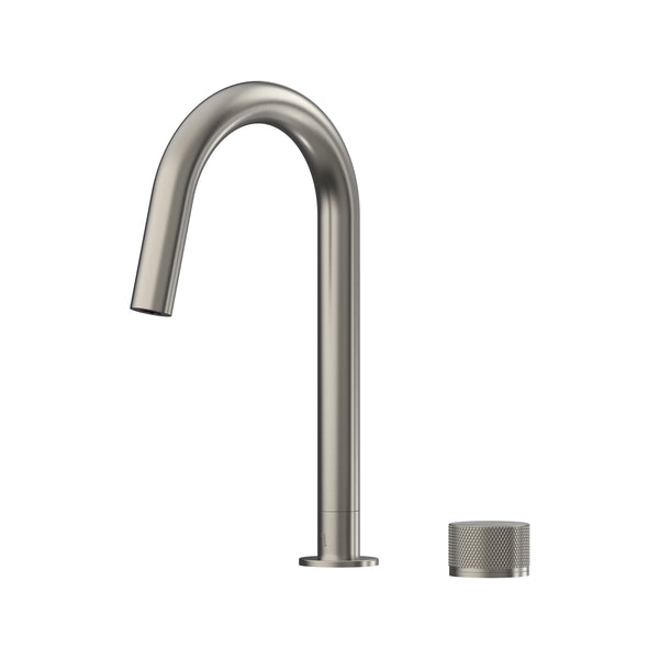 Leggero Hob Progressive Sink Mixer Set 200 Curved Spout Lead Free - Brushed Nickel [PVD]