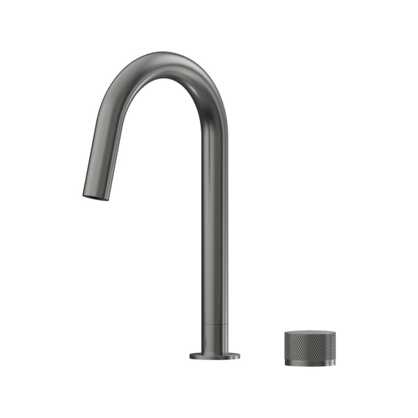 Leggero Hob Progressive Sink Mixer Set 200 Curved Spout Lead Free - Gun Metal [PVD]