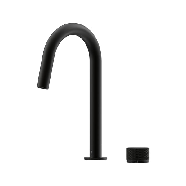 Leggero Hob Progressive Sink Mixer Set 200 Curved Spout Lead Free - Matte Black [Electroplated]