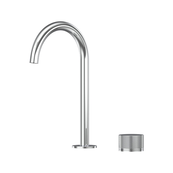 Leggero Hob Progressive Basin Mixer Set 175 Curved Spout Lead Free - Chrome