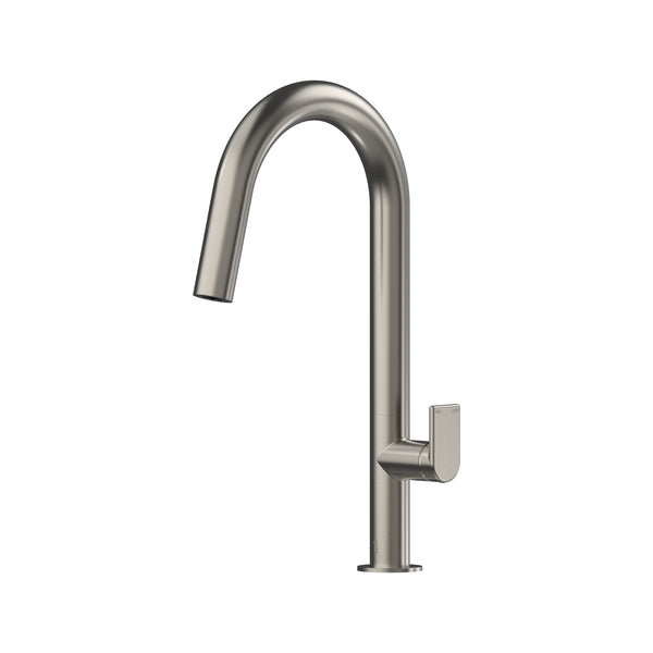 Lekki Sink Mixer 200 Curved Spout Lead Free - Brushed Nickel [PVD]
