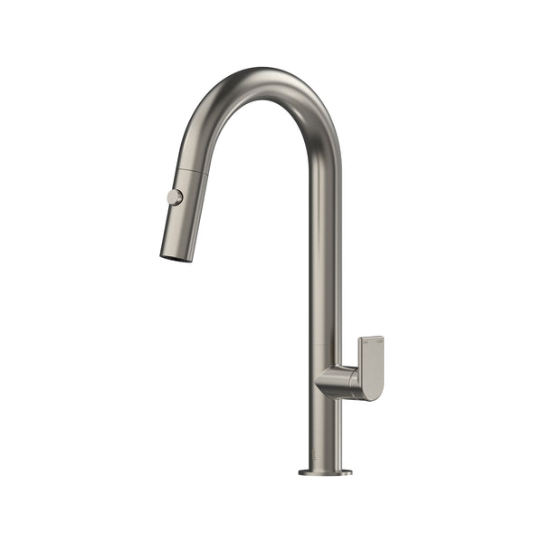 Lekki Pull Out Spray Sink Mixer 200 Curved Spout Lead Free - Brushed Nickel [PVD]