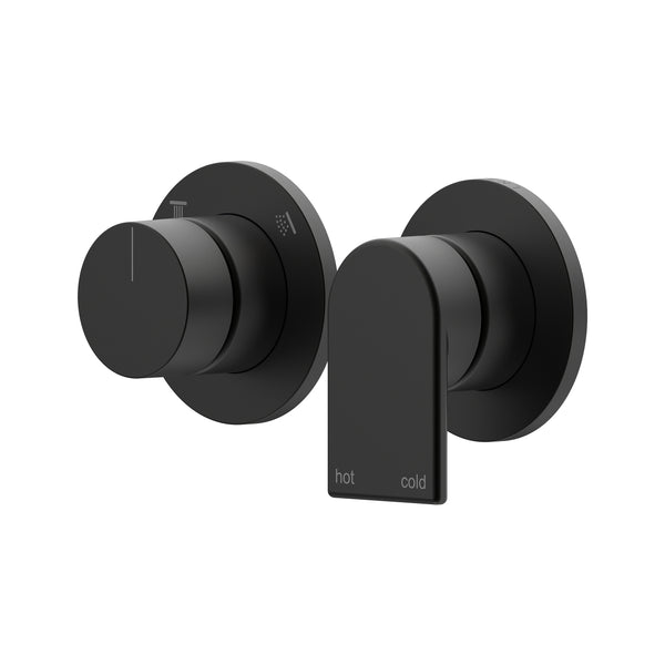 Lekki Shower/Wall Mixer with Diverter Lead Free - Matte Black [Electroplated]