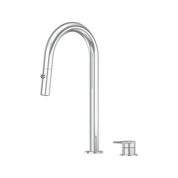 Lekki Hob Pull Out Spray Sink Mixer Set 200 Curved Spout Lead Free