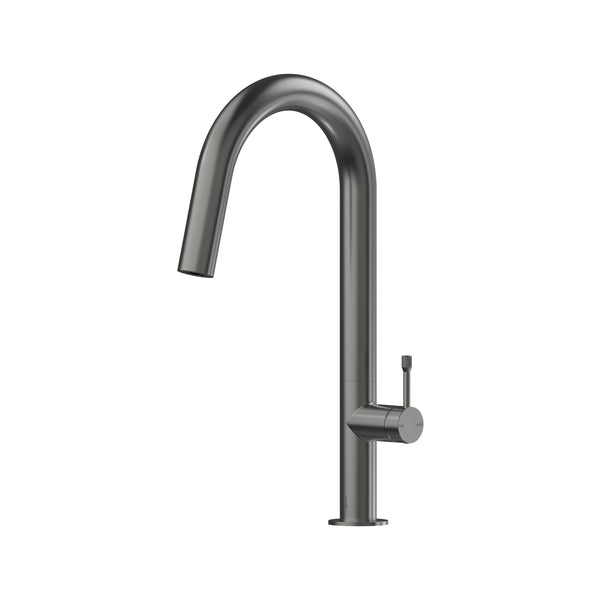 Leora Sink Mixer 200 Curved Spout Lead Free - Gun Metal [PVD]