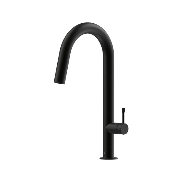 Leora Sink Mixer 200 Curved Spout Lead Free - Matte Black [Electroplated]