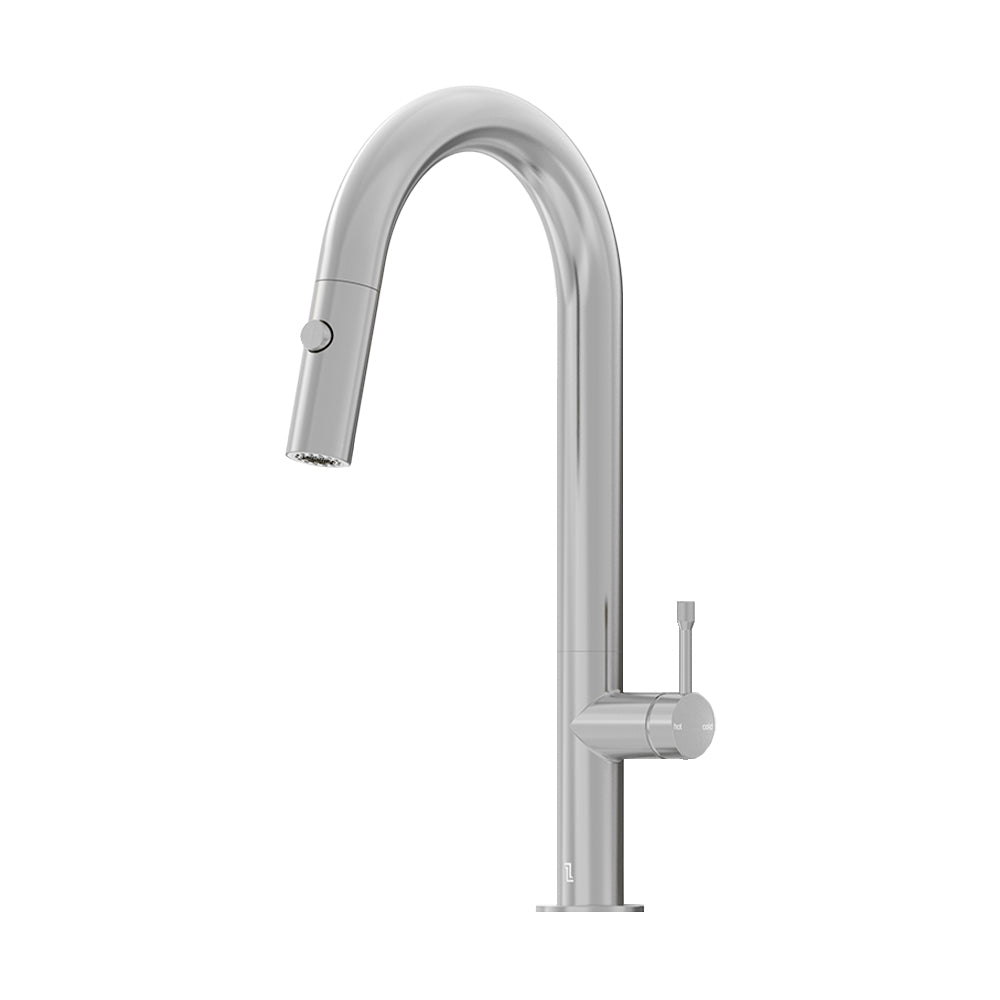 Leora Pull Out Spray Sink Mixer 200 Curved Spout Lead Free