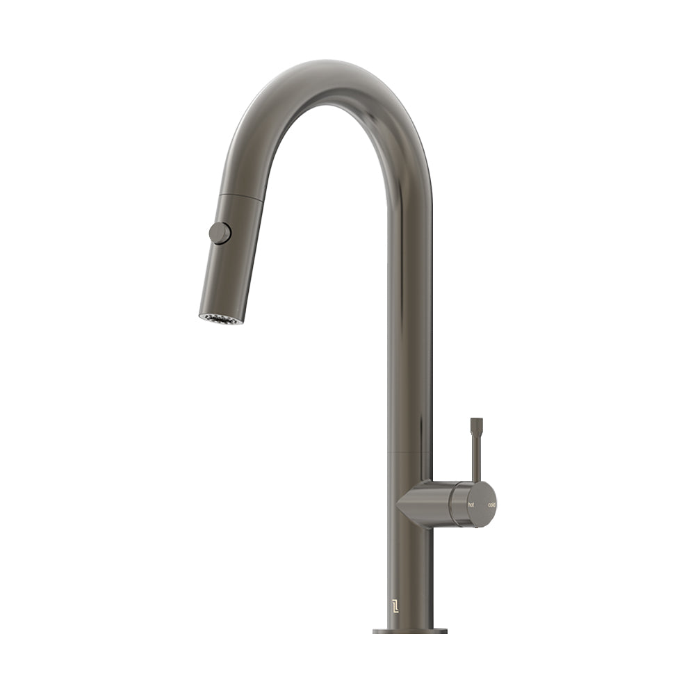 Leora Pull Out Spray Sink Mixer 200 Curved Spout Lead Free