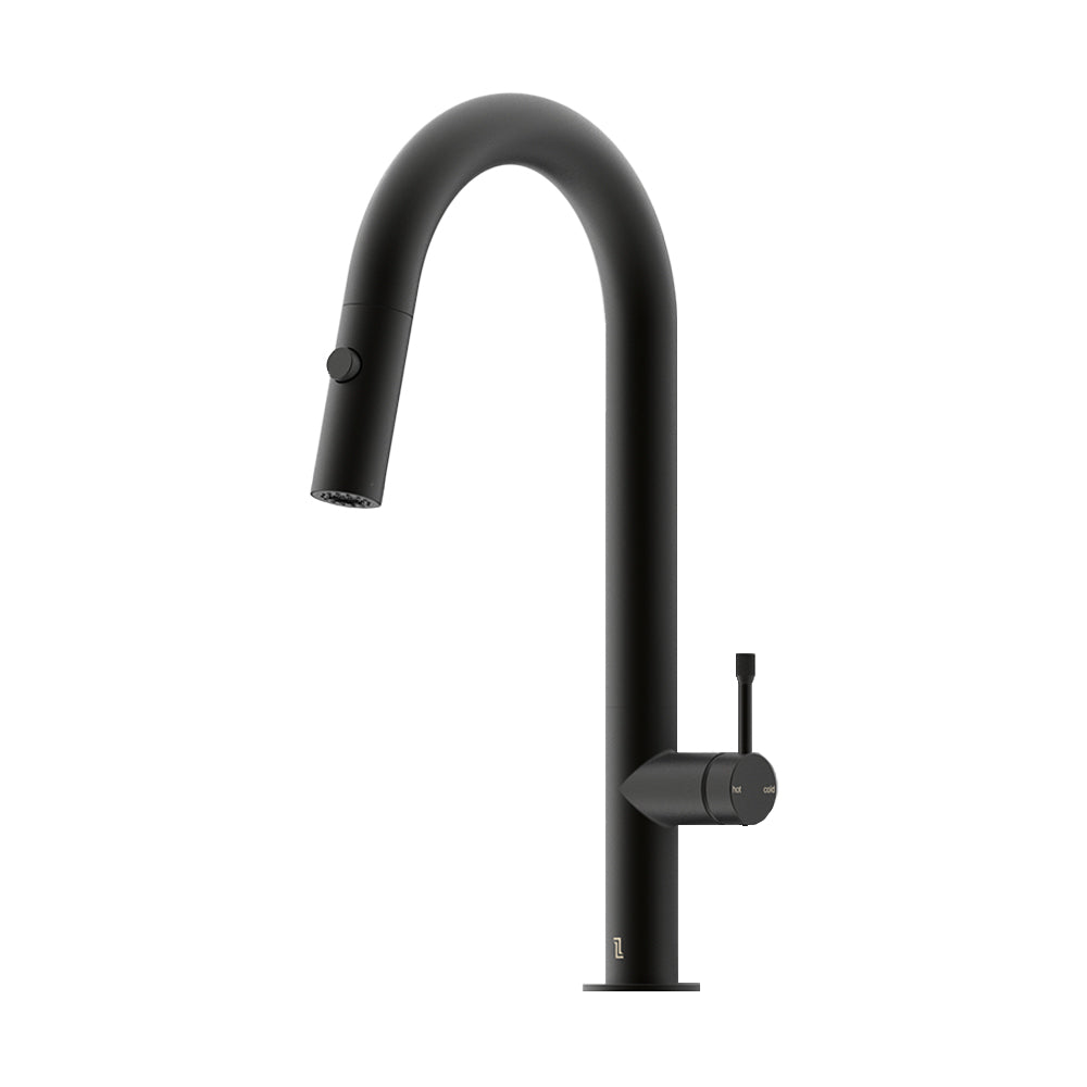 Leora Pull Out Spray Sink Mixer 200 Curved Spout Lead Free
