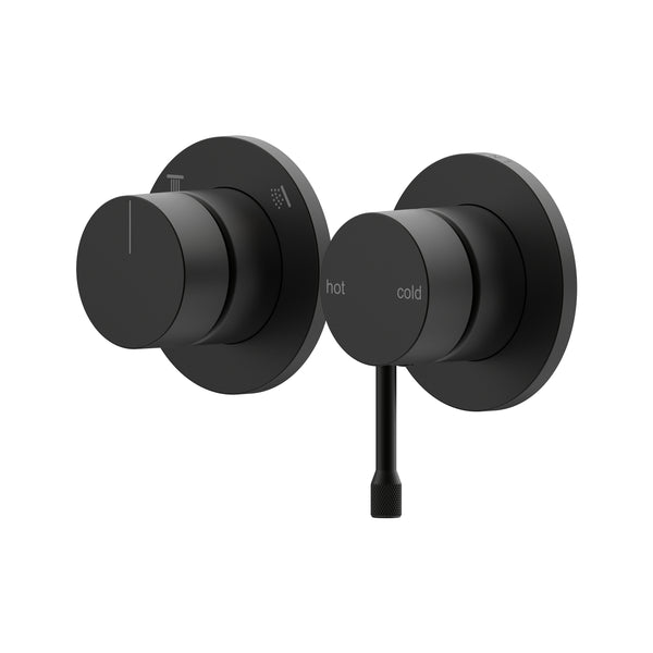 Leora Shower/Wall Mixer with Diverter Lead Free - Matte Black [Electroplated]