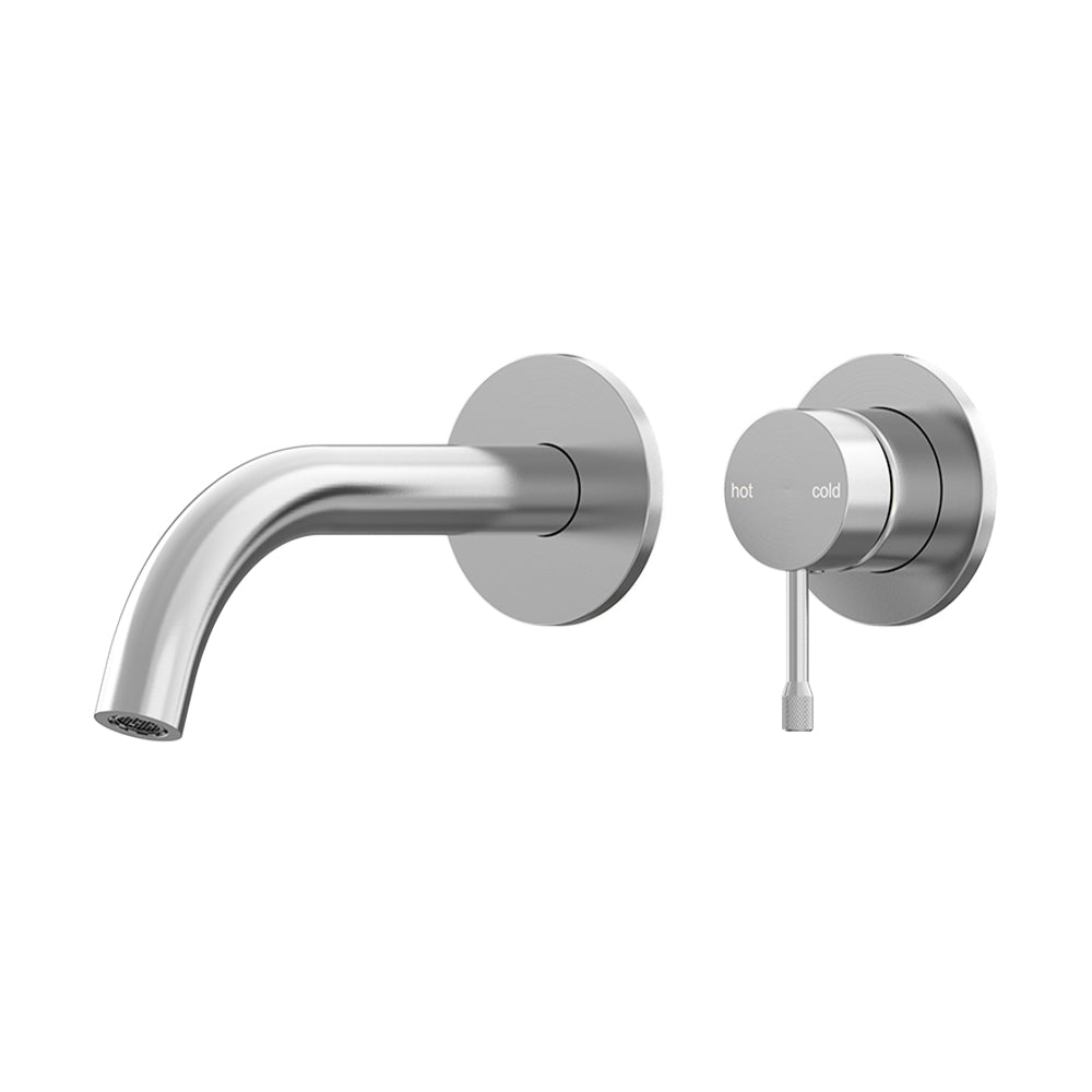 Leora Wall Basin/Bath Mixer Set 180 Curved Spout Lead Free