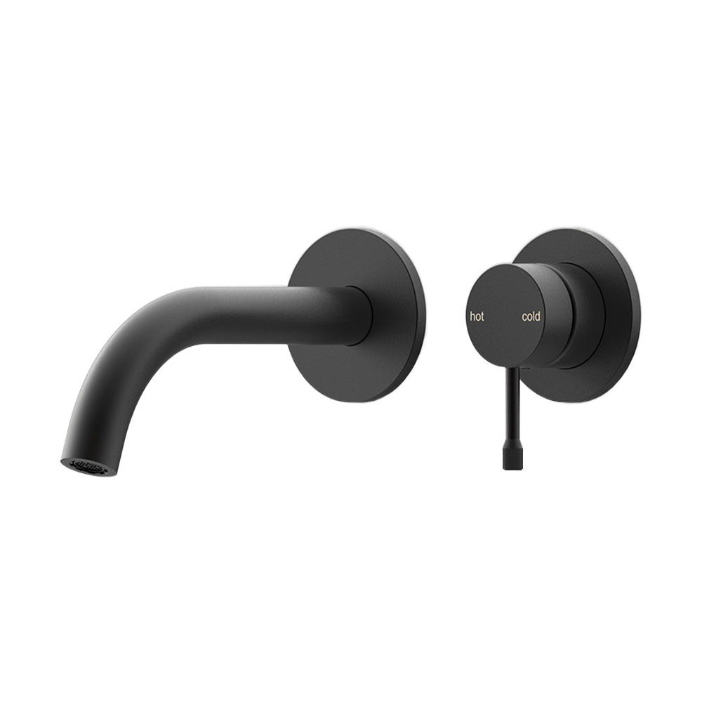 Leora Wall Basin/Bath Mixer Set 180 Curved Spout Lead Free
