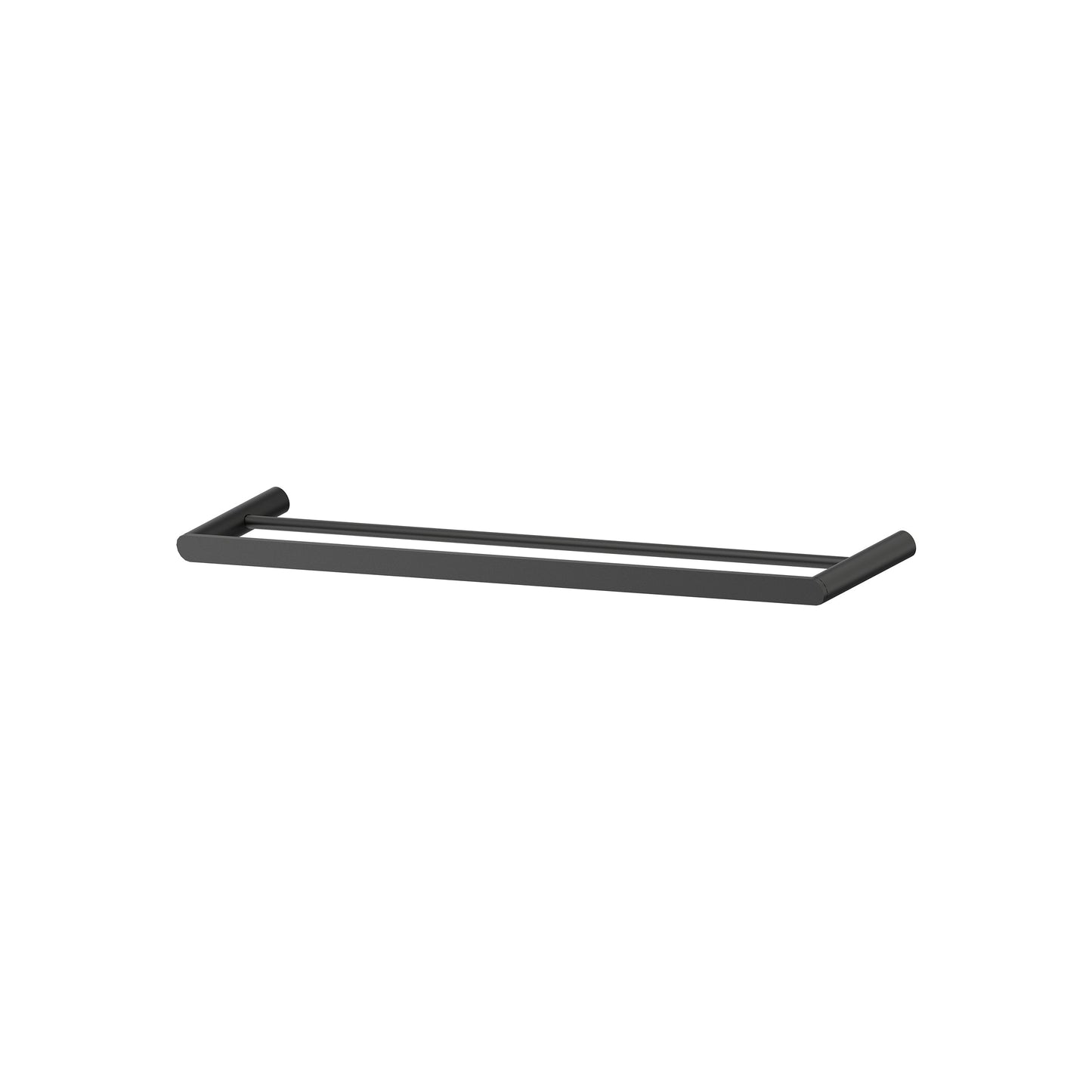 Cahya Double Towel Rail 800 - Matte Black [Electroplated]
