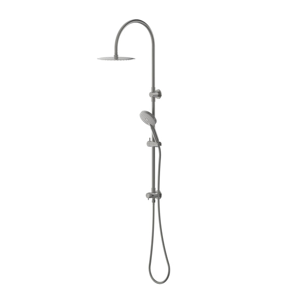 Elanna Combination Shower Set with Gooseneck Arm - Brushed Nickel [PVD]