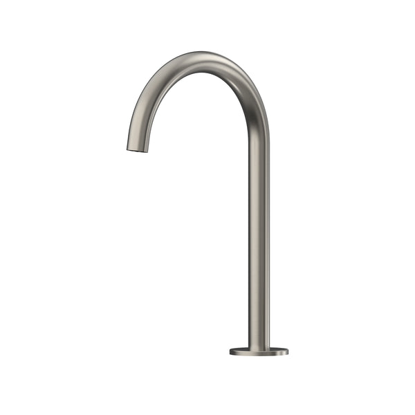 Leggero Fixed Hob Basin 175 Gooseneck Spout Lead Free - Brushed Nickel [PVD]