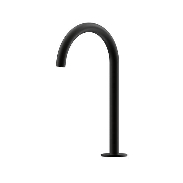 Leggero Fixed Hob Basin 175 Gooseneck Spout Lead Free - Matte Black [Electroplated]